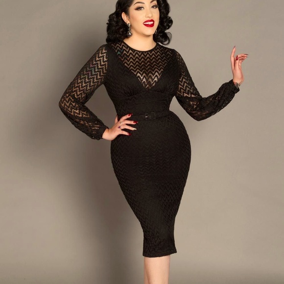 Pinup Couture Dresses & Skirts - Black lace pinup girl clothing dress